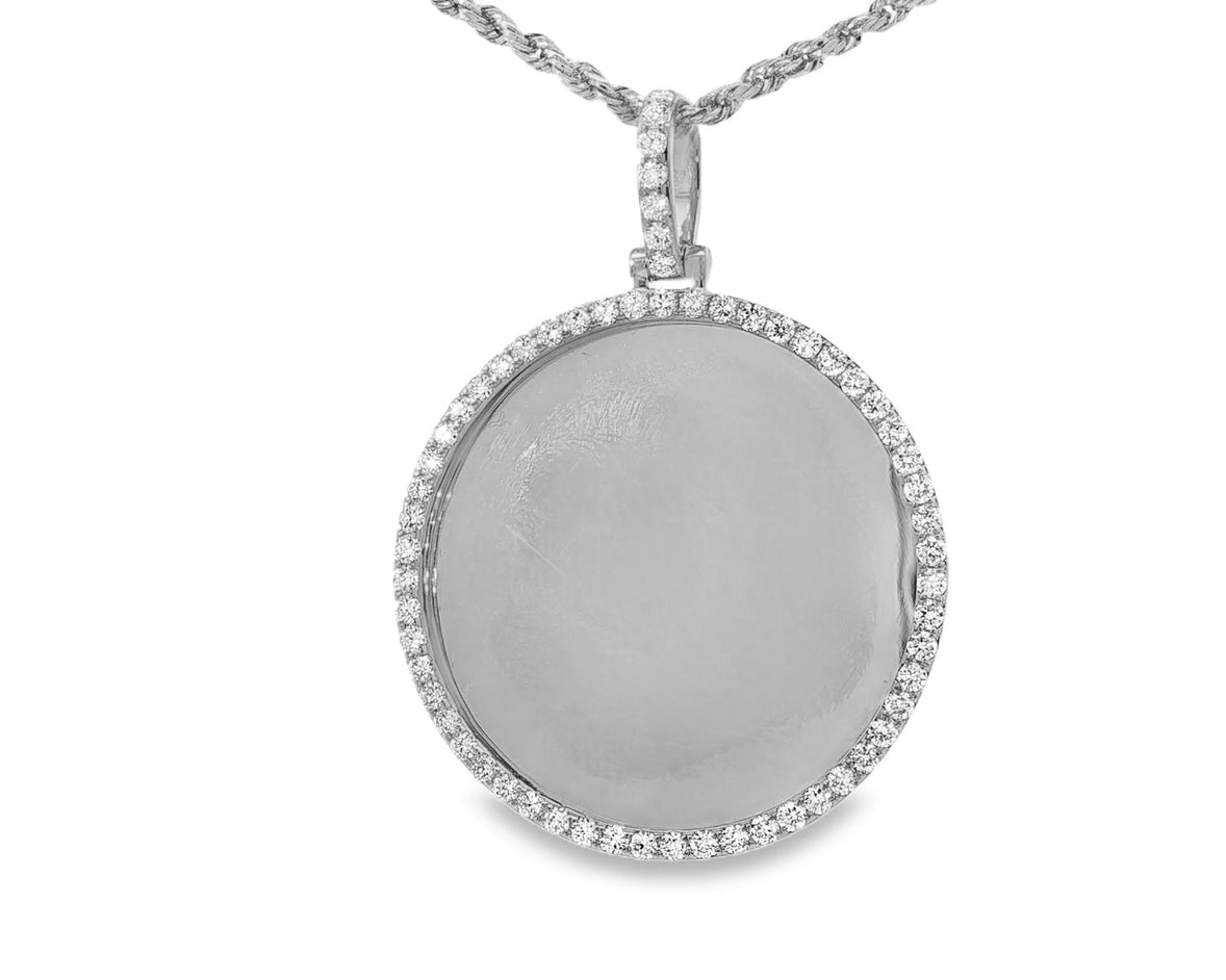 10k Diamond Memory Charm Pendant with Round - Cut 1.74 CT - AVI THE JEWELER