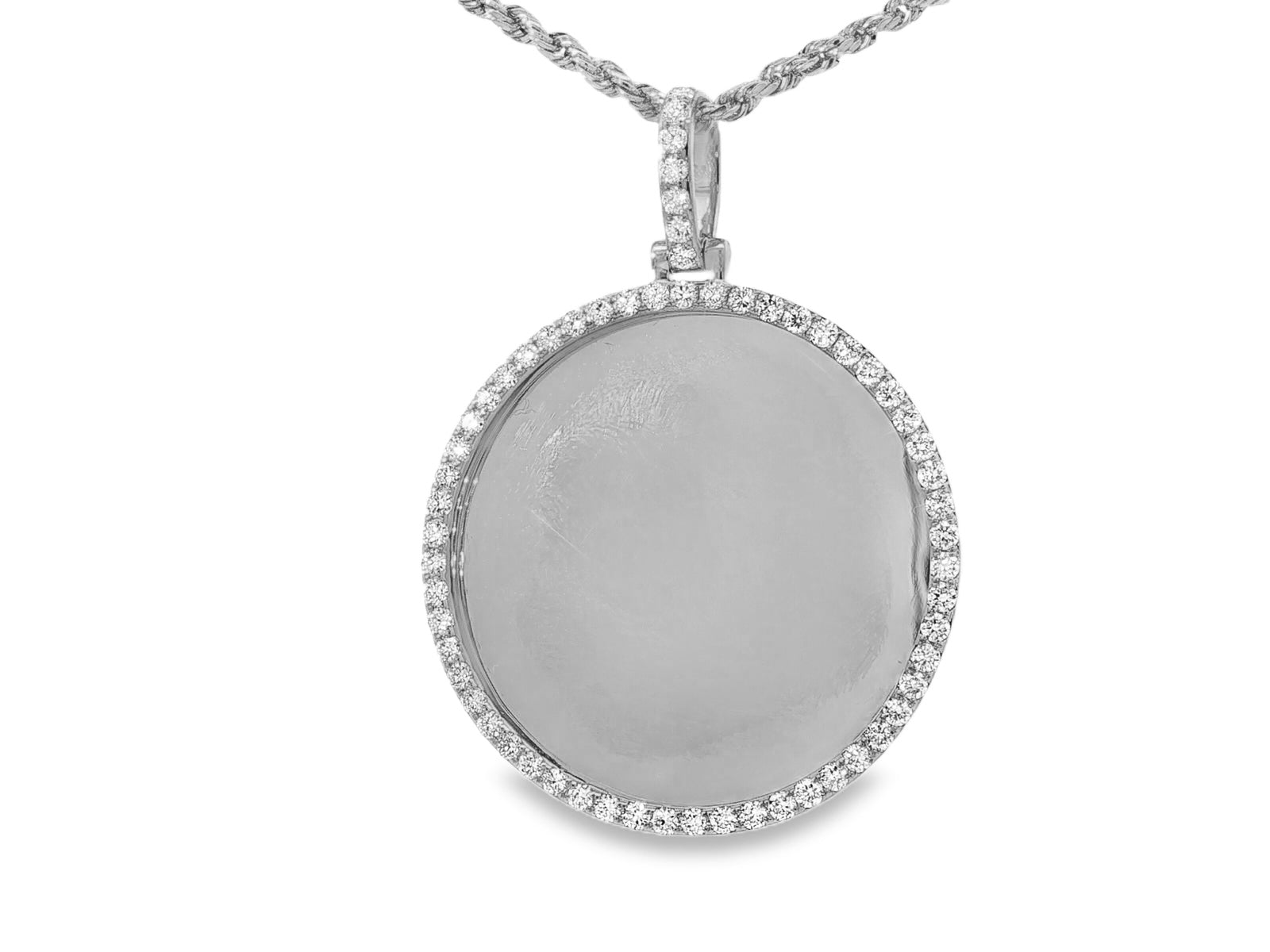 10k Diamond Memory Charm Pendant with Round - Cut 1.74 CT - AVI THE JEWELER