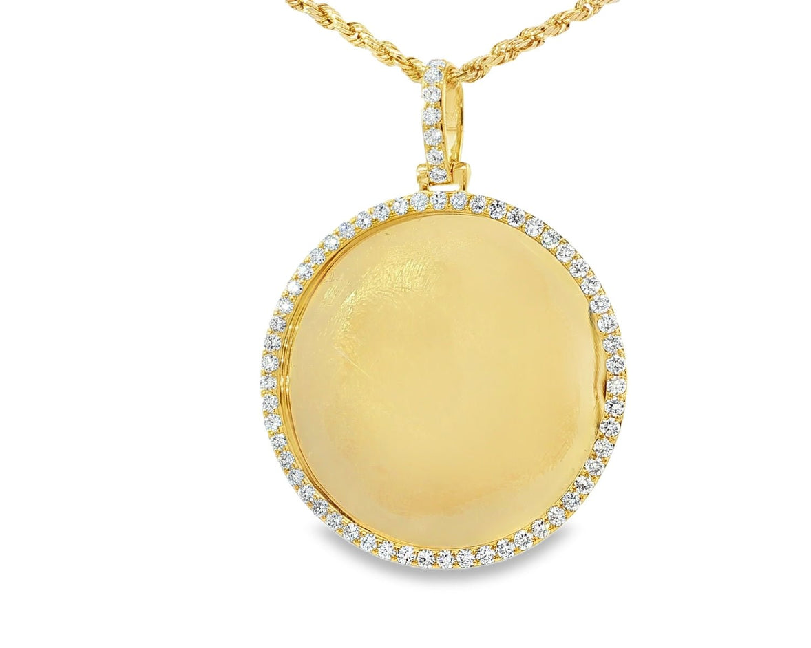 10k Diamond Memory Charm Pendant with Round - Cut 1.74 CT - AVI THE JEWELER