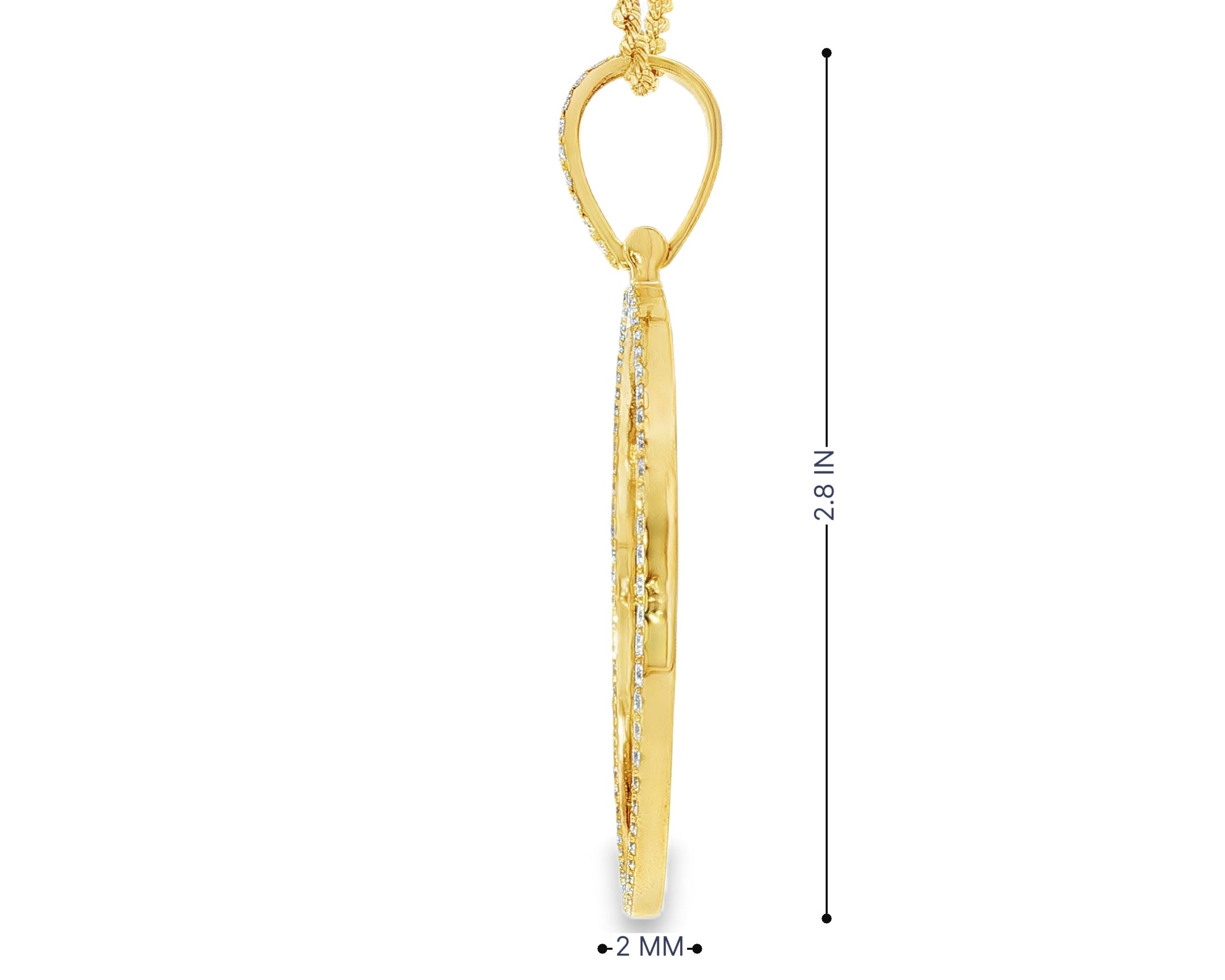 10k Diamond Memory Charm Pendant with Round - Cut 2.60 CT - AVI THE JEWELER