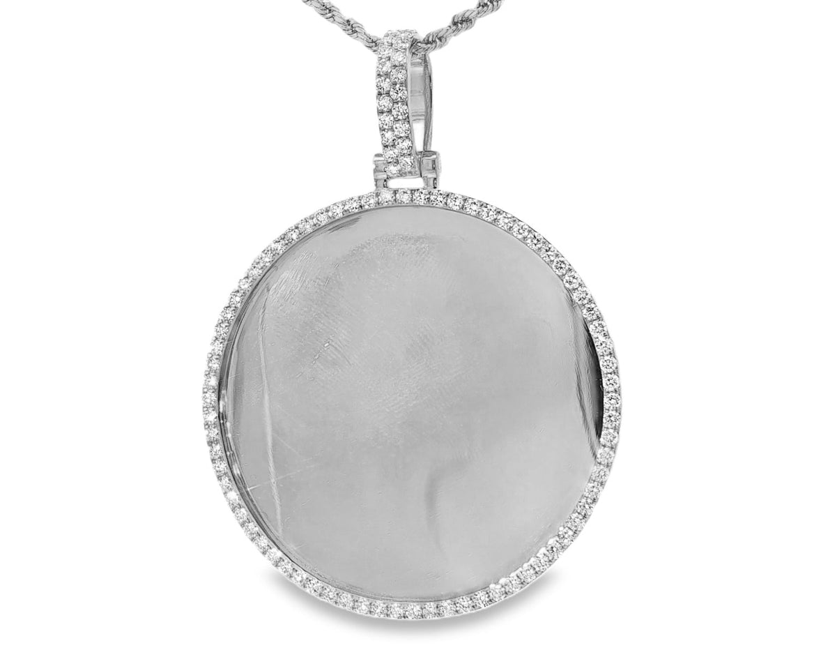 10k Diamond Memory Charm Pendant with Round - Cut 2.60 CT - AVI THE JEWELER