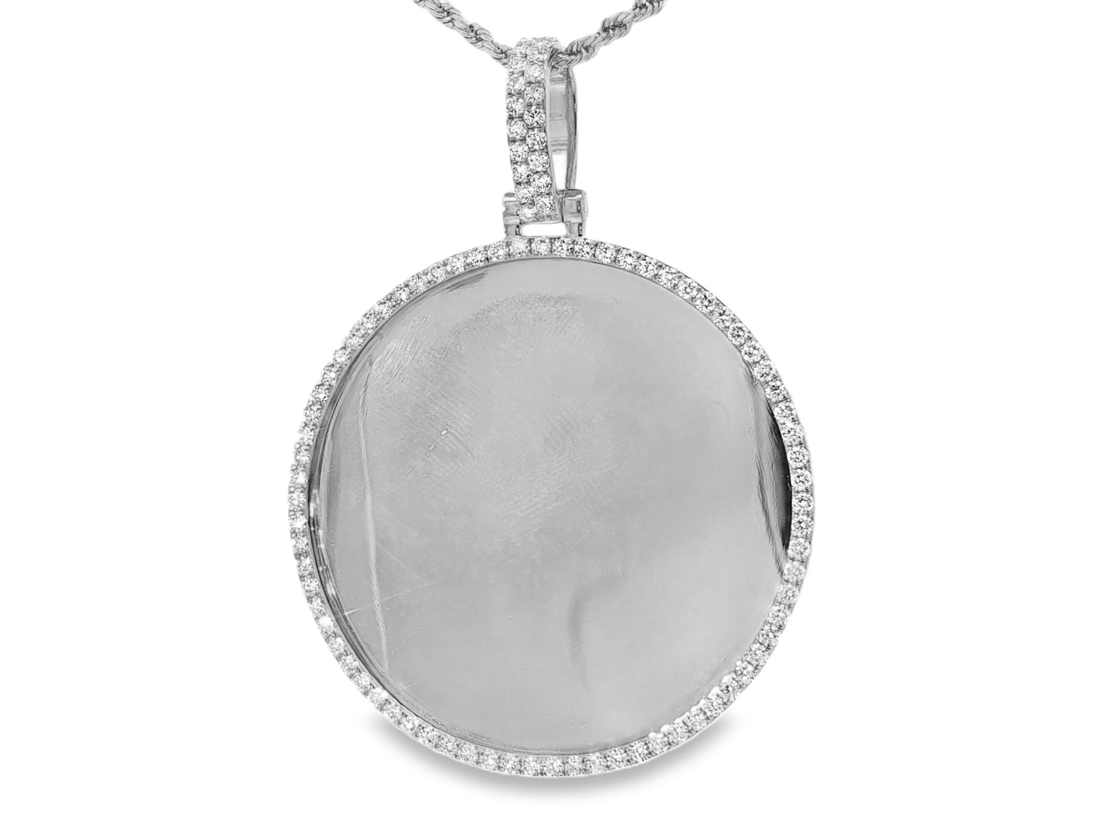 10k Diamond Memory Charm Pendant with Round - Cut 2.60 CT - AVI THE JEWELER