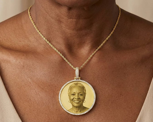 10k Diamond Memory Charm Pendant with Round - Cut 2.60 CT - AVI THE JEWELER