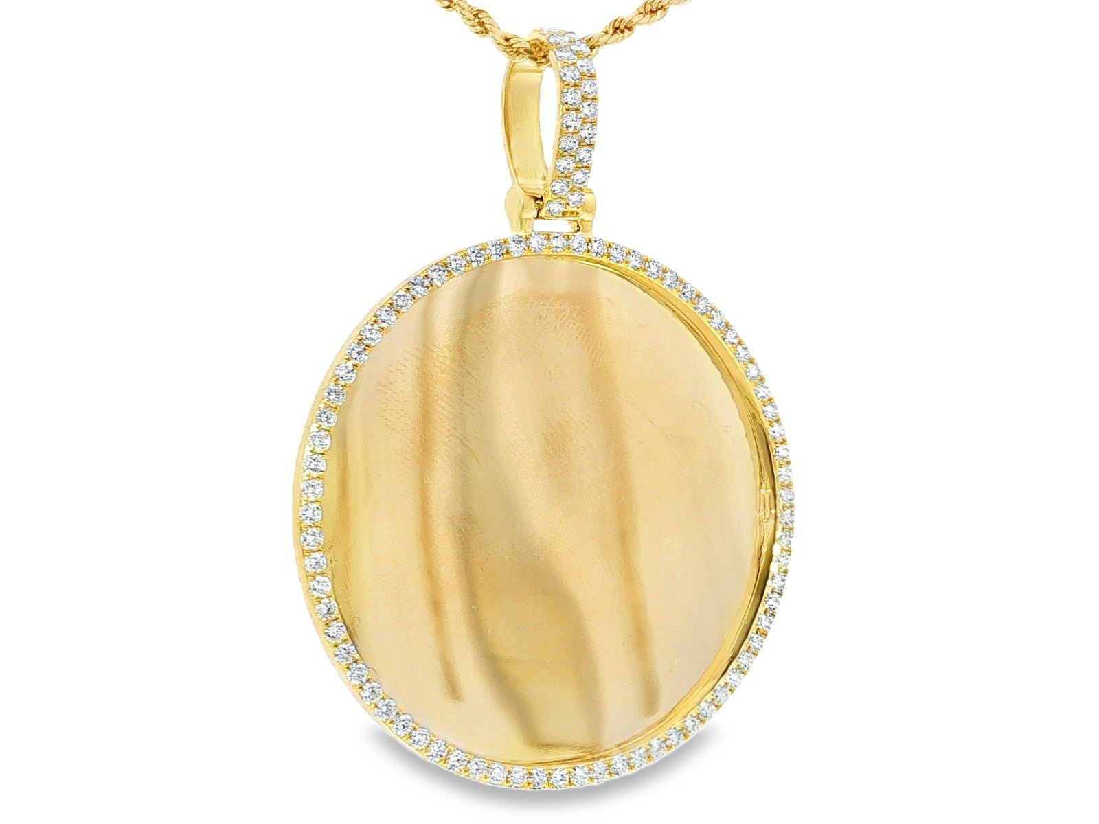 10k Diamond Memory Charm Pendant with Round - Cut 2.60 CT - AVI THE JEWELER