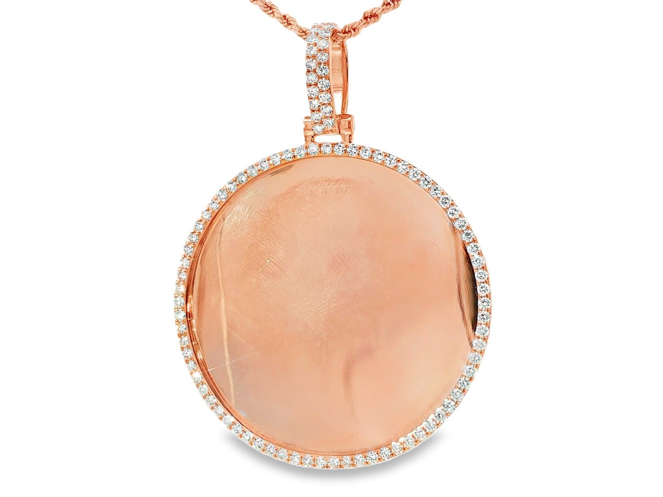 10k Diamond Memory Charm Pendant with Round - Cut 2.60 CT - AVI THE JEWELER