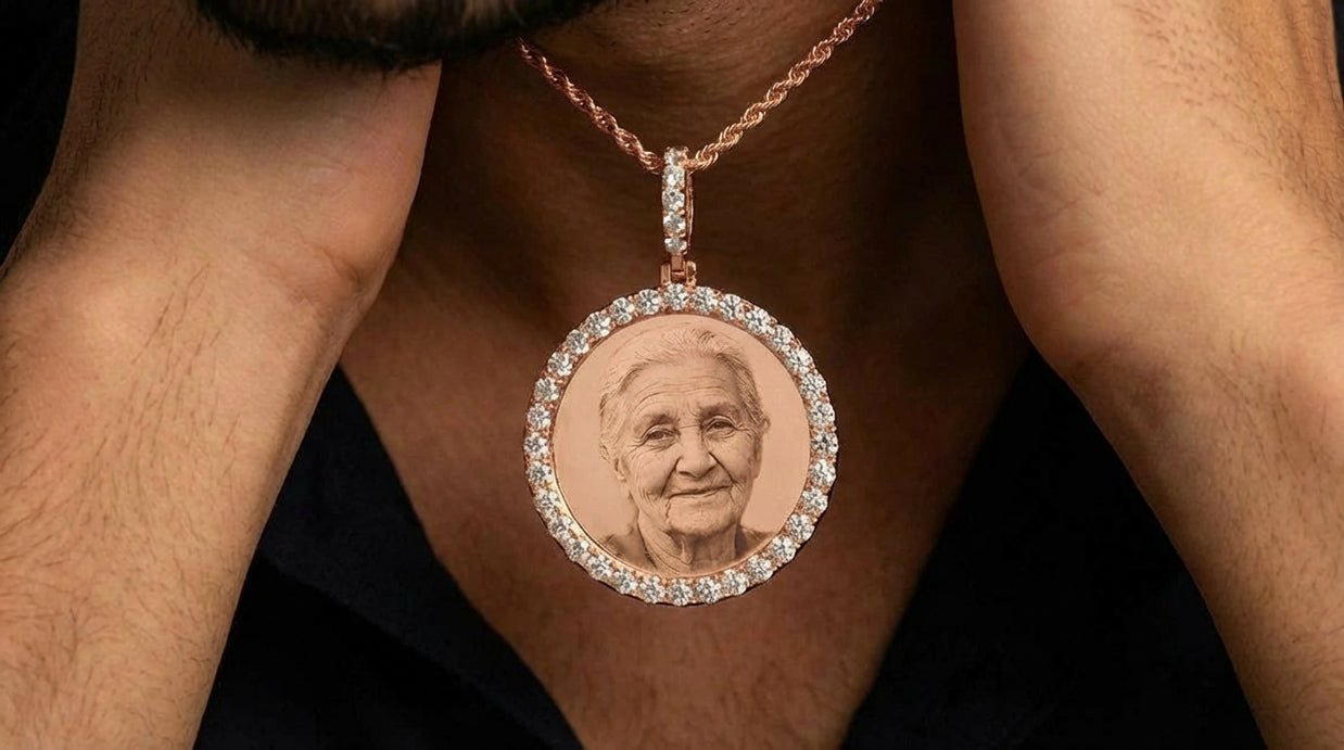 10k Diamond Memory Charm Pendant with Round - Cut 3.68ct - AVI THE JEWELER