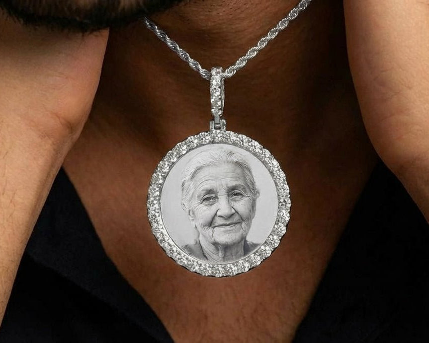 10k Diamond Memory Charm Pendant with Round - Cut 3.68ct - AVI THE JEWELER