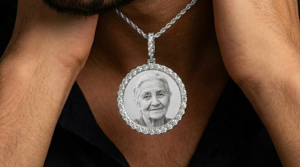 10k Diamond Memory Charm Pendant with Round - Cut 3.68ct - AVI THE JEWELER