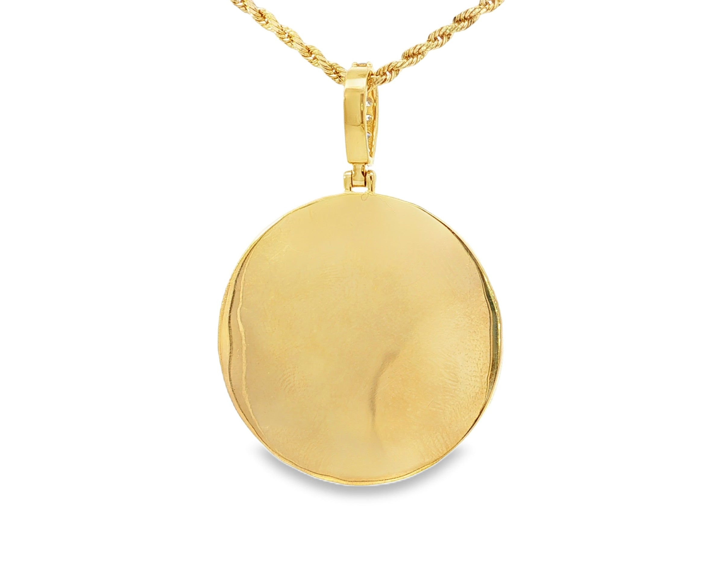 10k Diamond Memory Charm Pendant with Round - Cut 3.68ct - AVI THE JEWELER