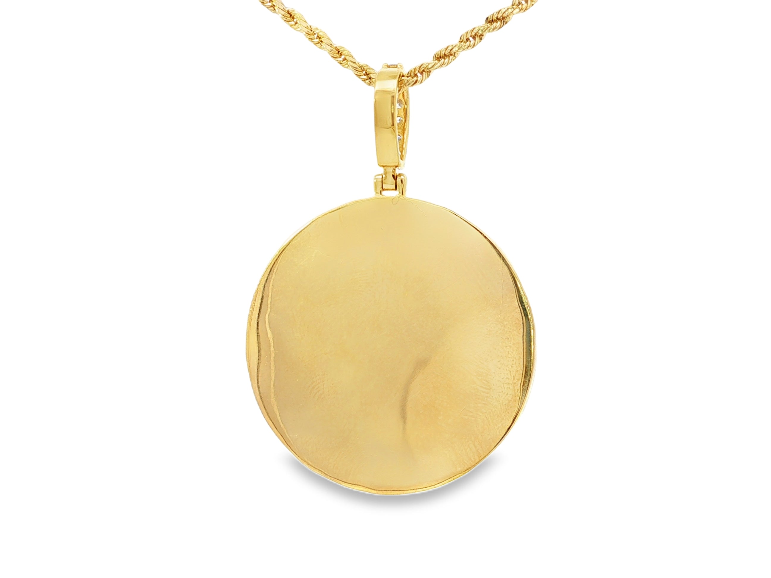 10k Diamond Memory Charm Pendant with Round - Cut 3.68ct - AVI THE JEWELER