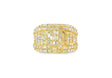 10k Gold Circular Men's Ring with Baguette Diamonds 2.90ct