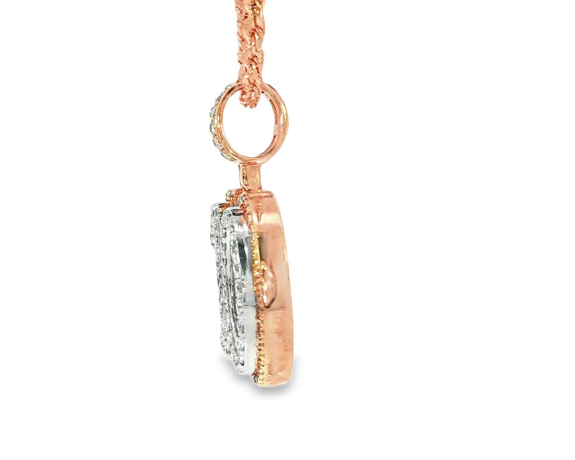 10k Gold Diamond "10" Pendant with Round Brilliant Accents 2.00ct - AVI THE JEWELER