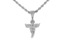 10k Gold Diamond Angel Pendant with Round Brilliant Design 0.18ct