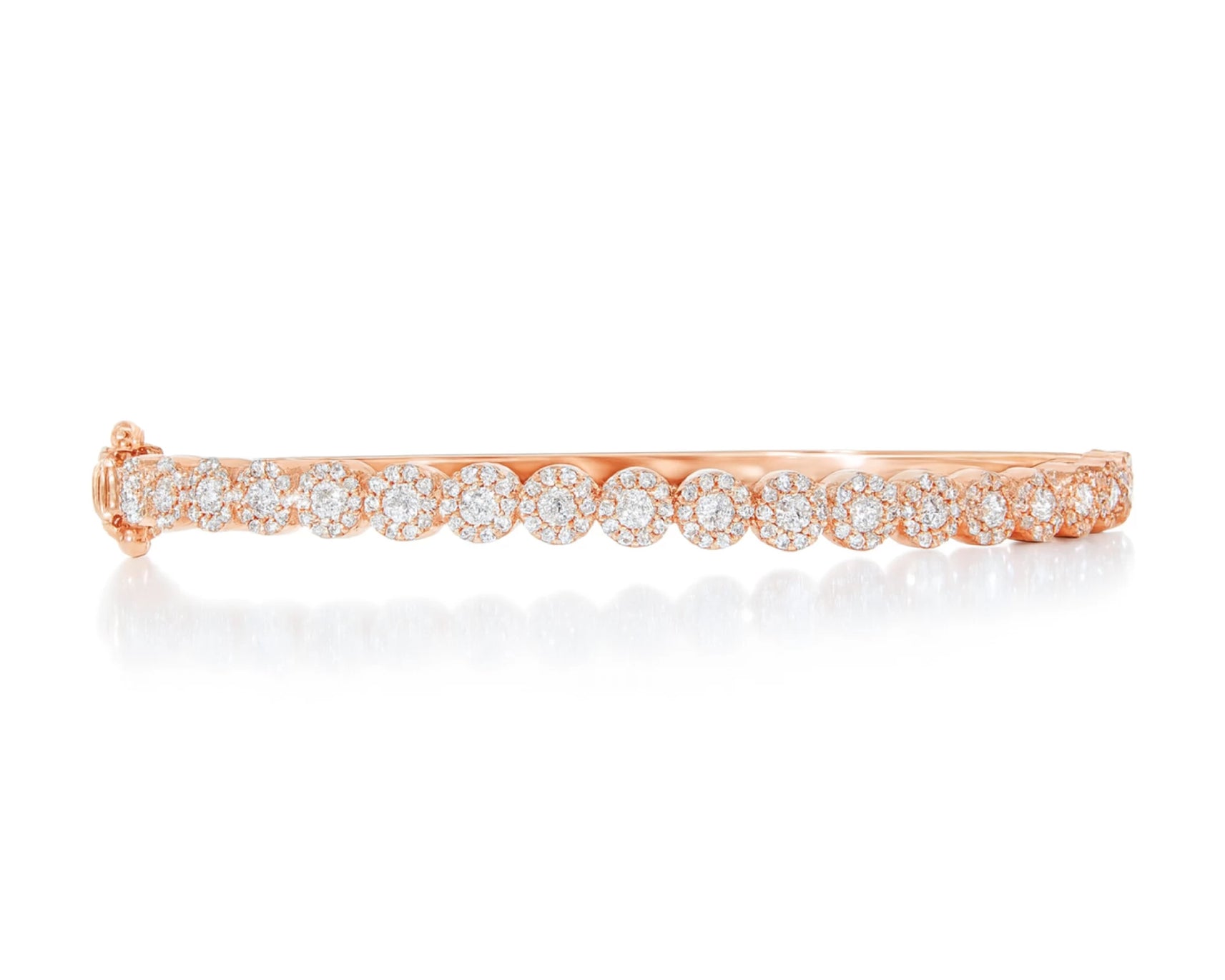 10k Gold Diamond Bangle Bracelet with Round Accents 1.15ct – lifestyle 4648