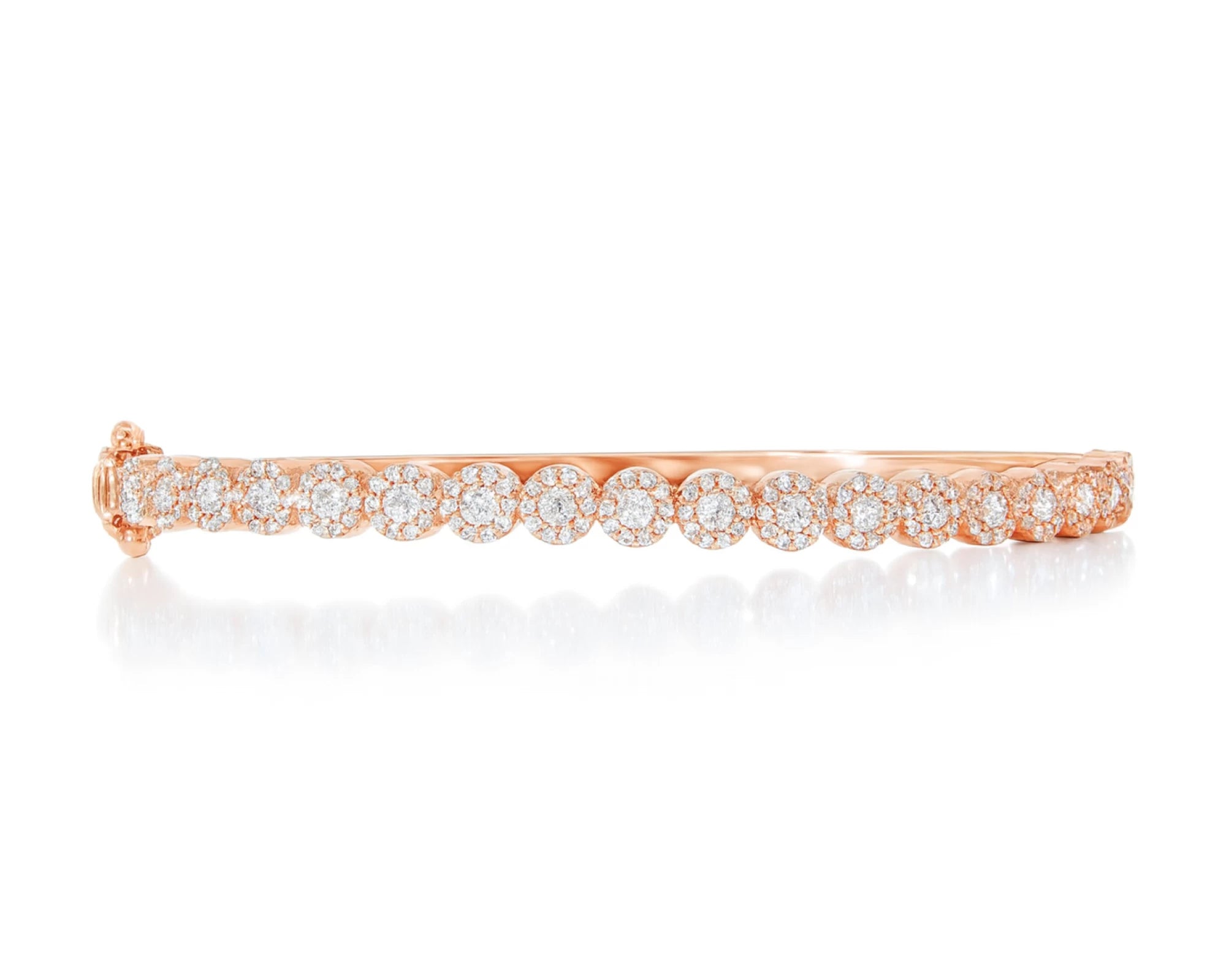 10k Gold Diamond Bangle Bracelet with Round Accents 1.15ct – lifestyle 4648