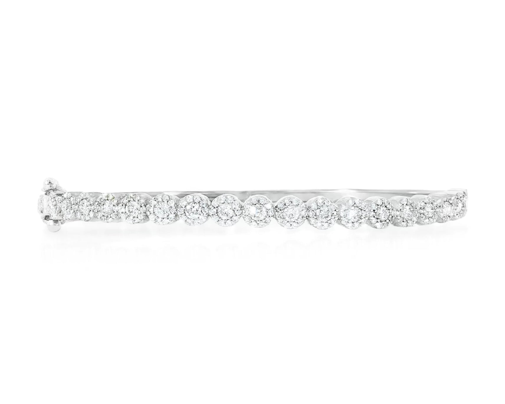 10k Gold Diamond Bangle Bracelet with Round Accents 1.15ct – lifestyle 4649