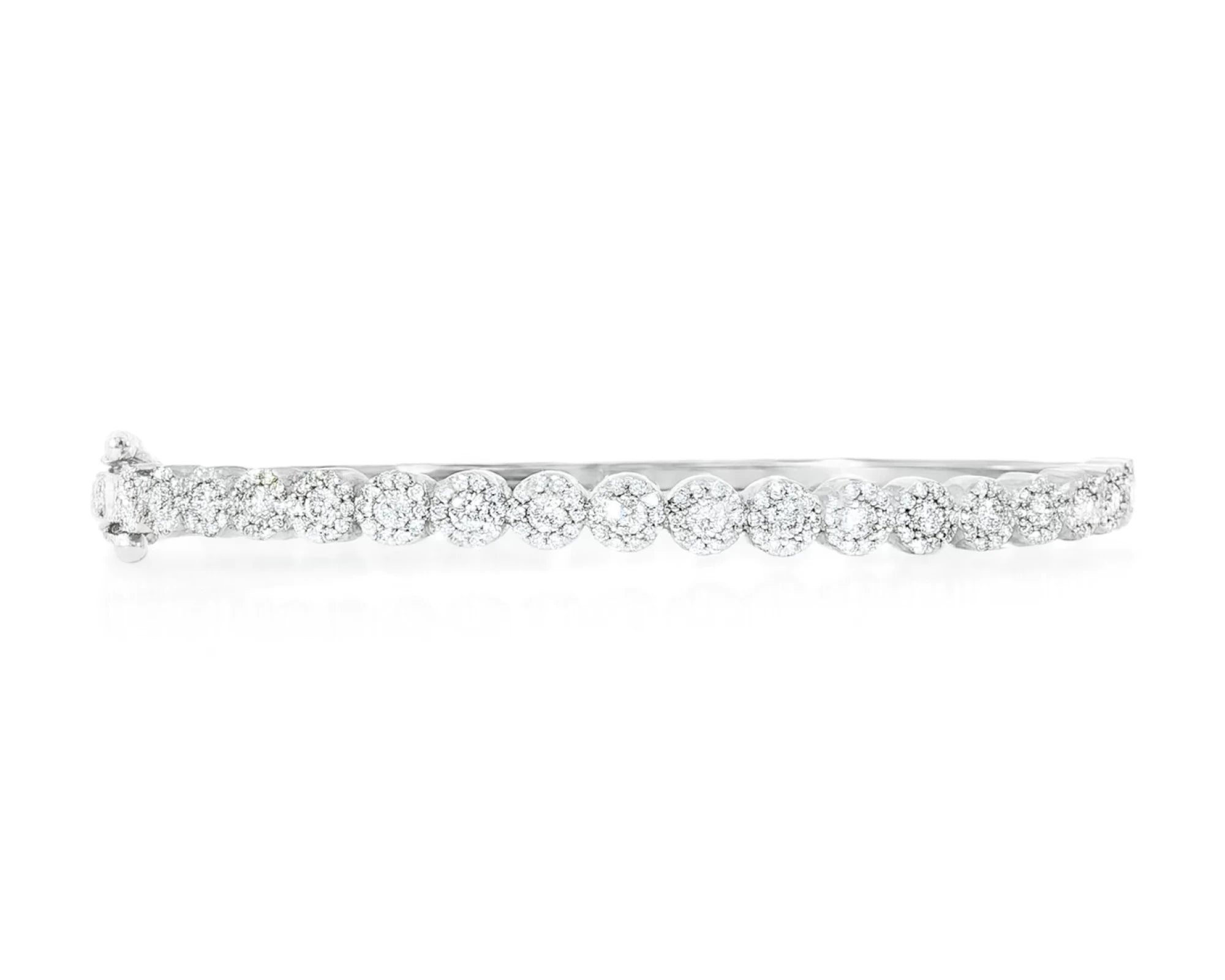 10k Gold Diamond Bangle Bracelet with Round Accents 1.15ct – lifestyle 4649