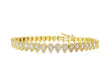 10k Gold Diamond Bracelet with Pear-Shaped Cluster Design 1.60ct