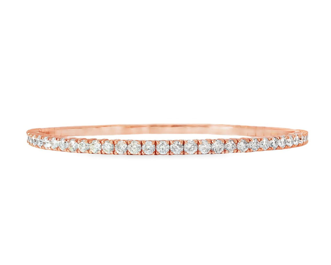 10k Gold Diamond Bracelet with Round - Cut Design 2.15ct - AVI THE JEWELER