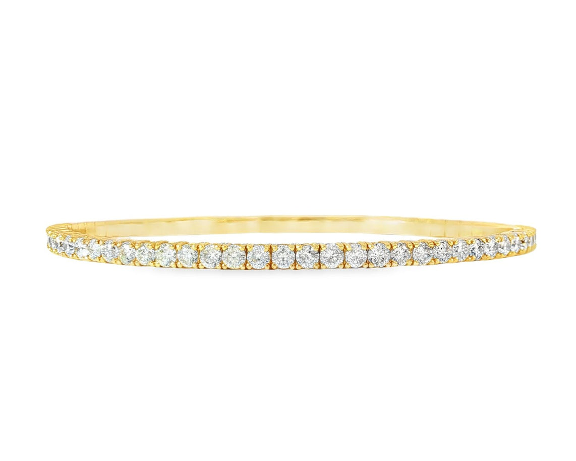 10k Gold Diamond Bracelet with Round - Cut Design 2.15ct - AVI THE JEWELER