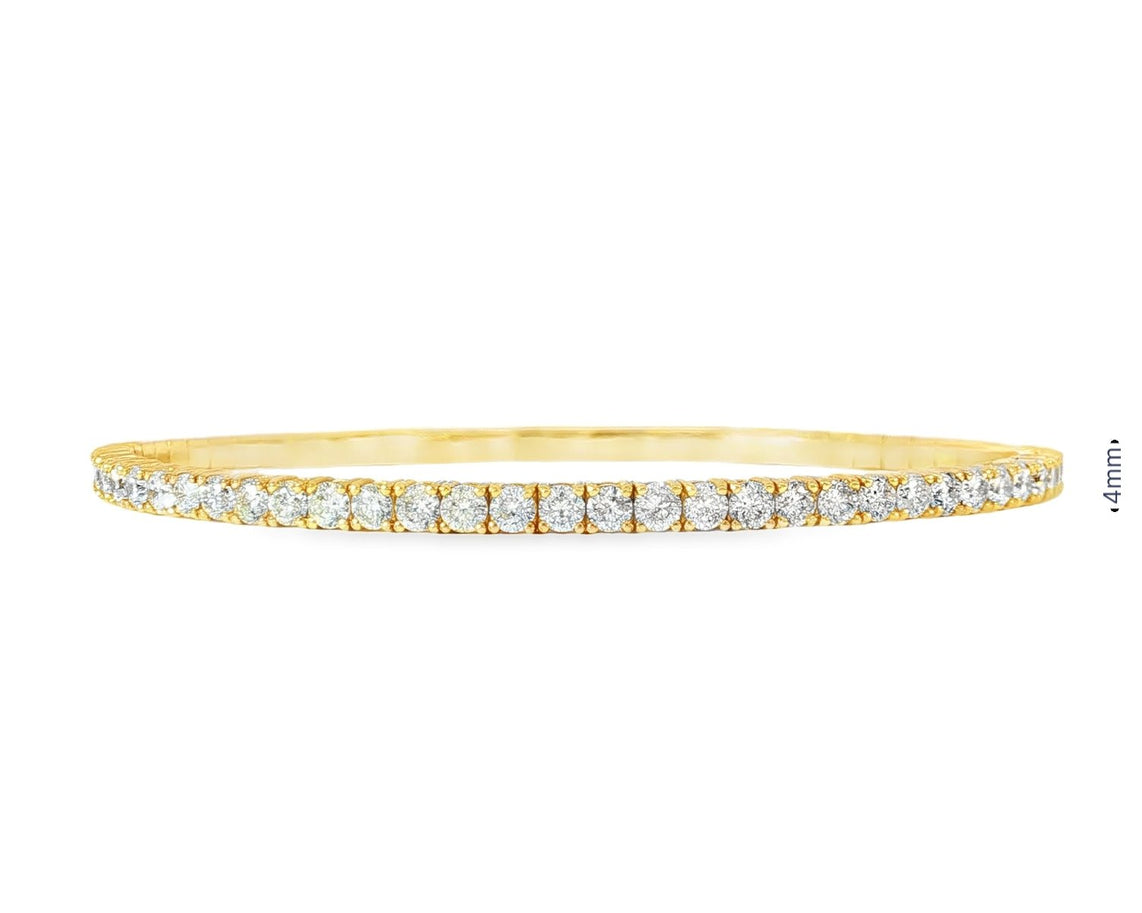 10k Gold Diamond Bracelet with Round - Cut Design 2.15ct - AVI THE JEWELER