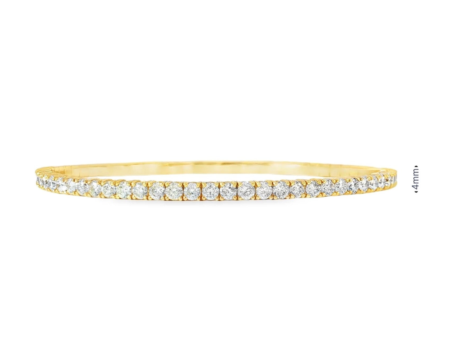 10k Gold Diamond Bracelet with Round-Cut Design 2.15ct – front view