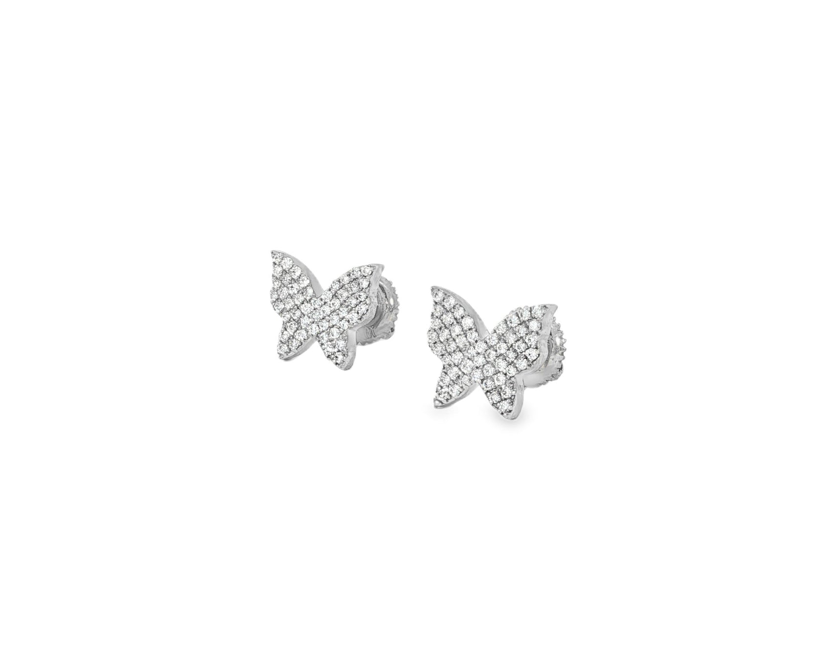 10k Gold Diamond Butterfly Earrings with Round Brilliant Cut 0.30ct - AVI THE JEWELER