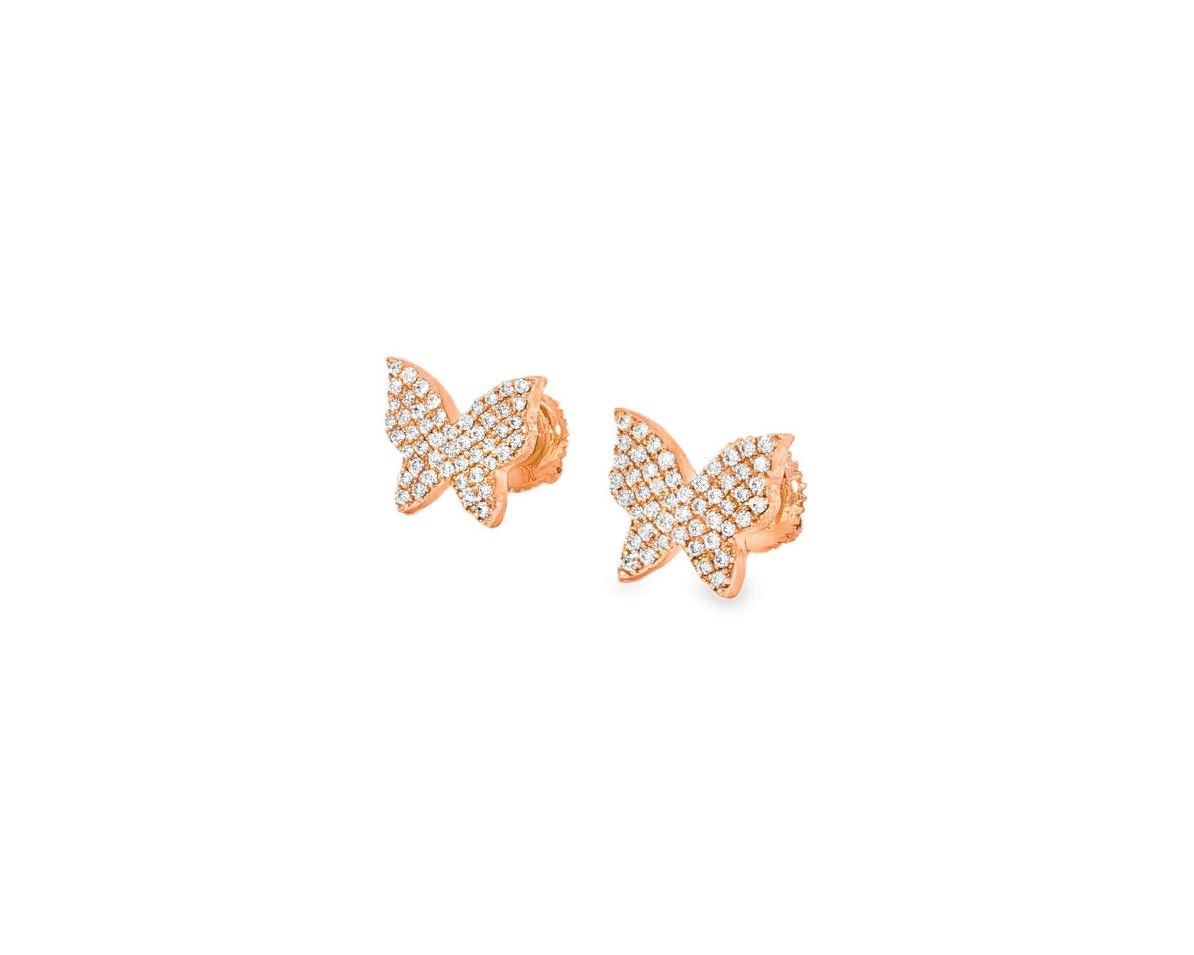 10k Gold Diamond Butterfly Earrings with Round Brilliant Cut 0.30ct - AVI THE JEWELER