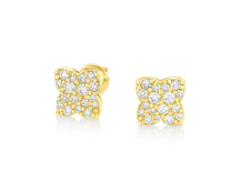 10K Gold Diamond Butterfly Pavé Stud Earrings 0.40 CT