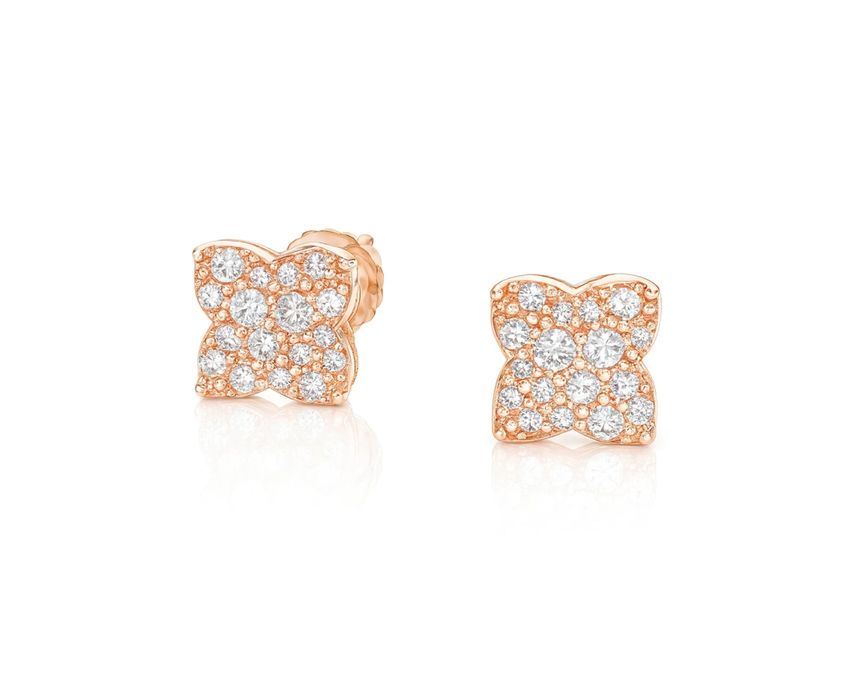 10K Gold Diamond Butterfly Pavé Stud Earrings 0.40 CT – lifestyle 3458