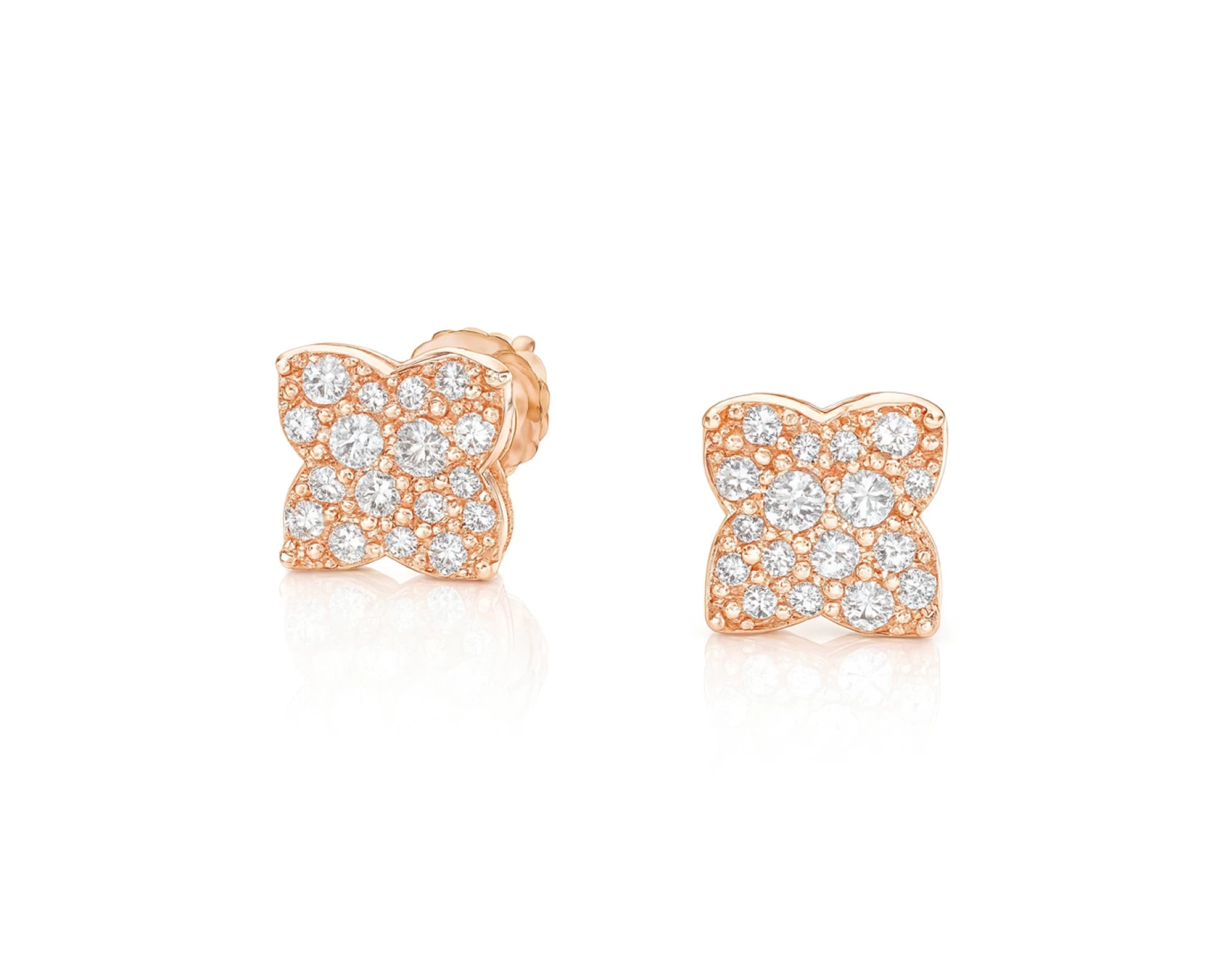 10K Gold Diamond Butterfly Pavé Stud Earrings 0.40 CT – lifestyle 3458