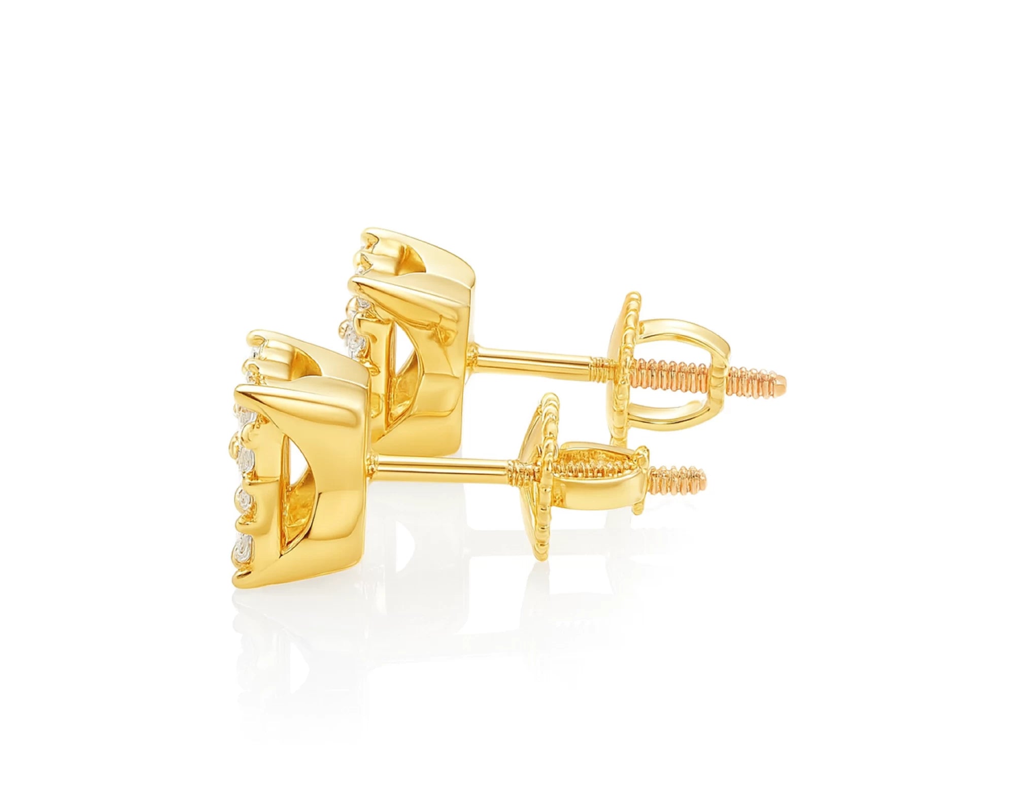 10K Gold Diamond Butterfly Pavé Stud Earrings 0.40 CT – lifestyle 3460