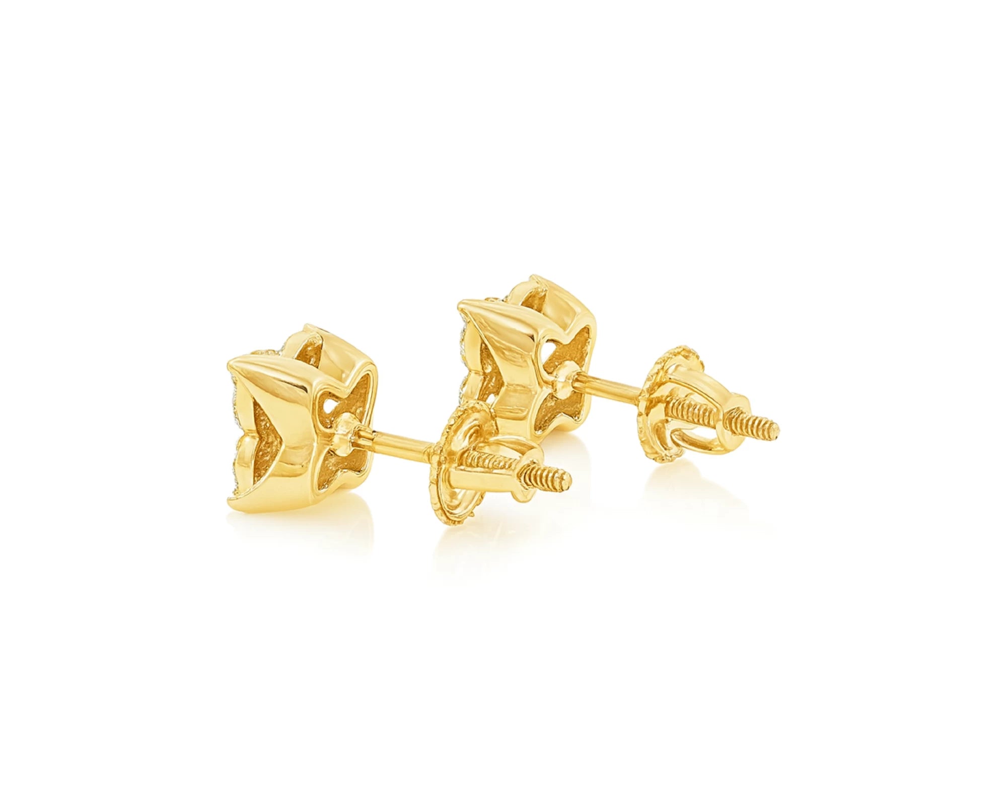 10K Gold Diamond Butterfly Pavé Stud Earrings 0.40 CT – lifestyle 3461