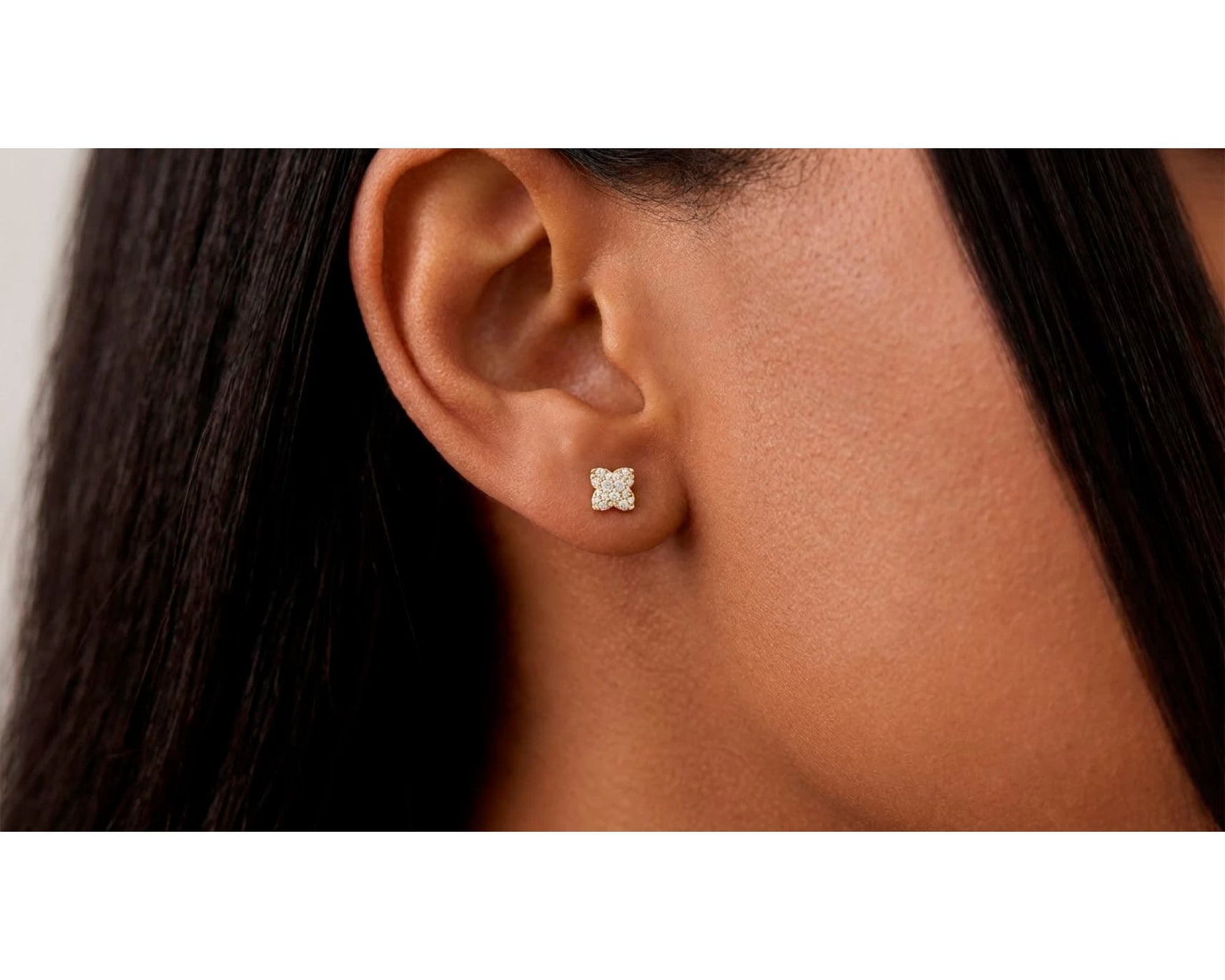 10K Gold Diamond Butterfly Pavé Stud Earrings 0.40 CT – view 2