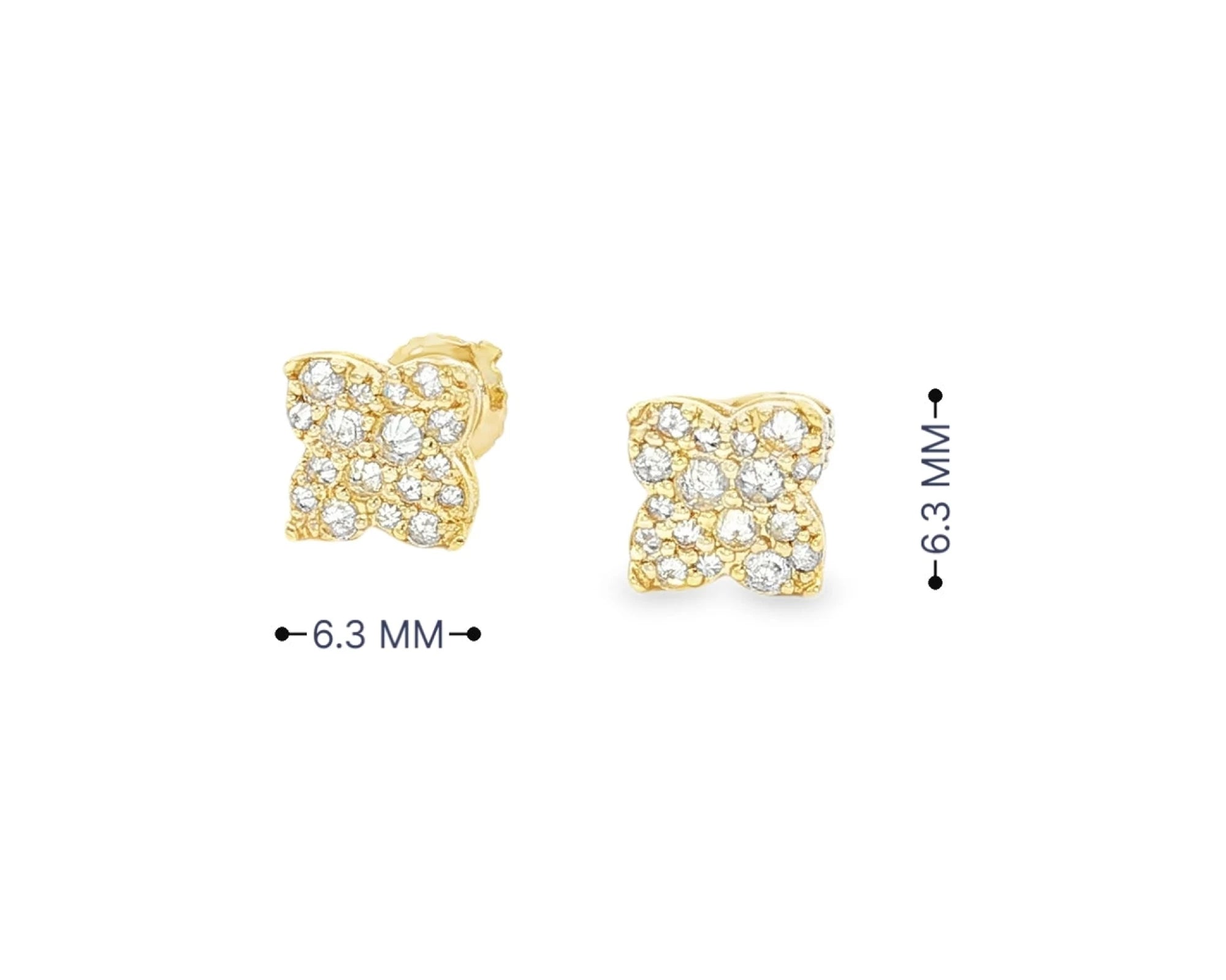 10K Gold Diamond Butterfly Pavé Stud Earrings 0.40 CT – view 6