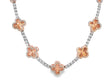 10k Gold Diamond Clover-Design Necklace with Round Accents 5.25ct