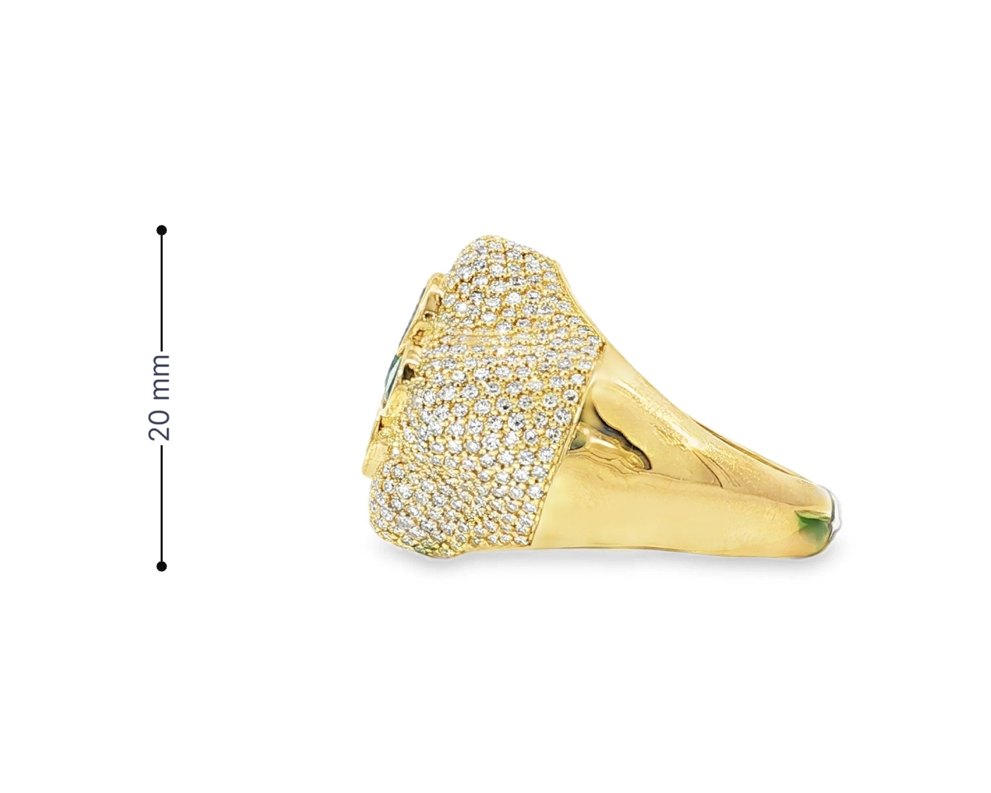 10k Gold Diamond Clover Ring with Pavé Design 2.15 CT – lifestyle 3119