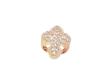 10k Gold Diamond Cross-Shape Ring with Baguette & Round Accents 2.28ct