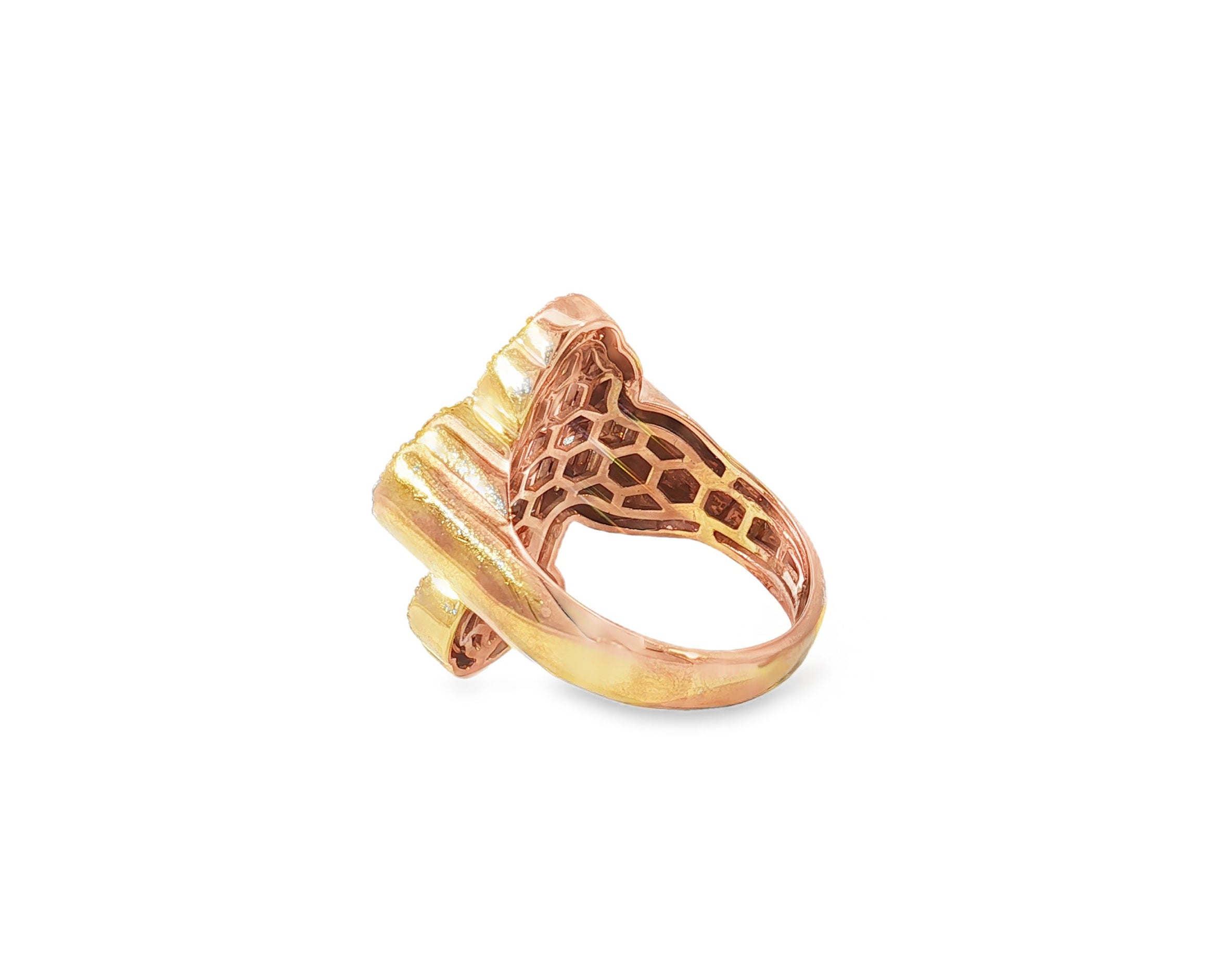 10k Gold Diamond Clover - Shape Ring with Baguette & Round Accents 2.28ct - AVI THE JEWELER
