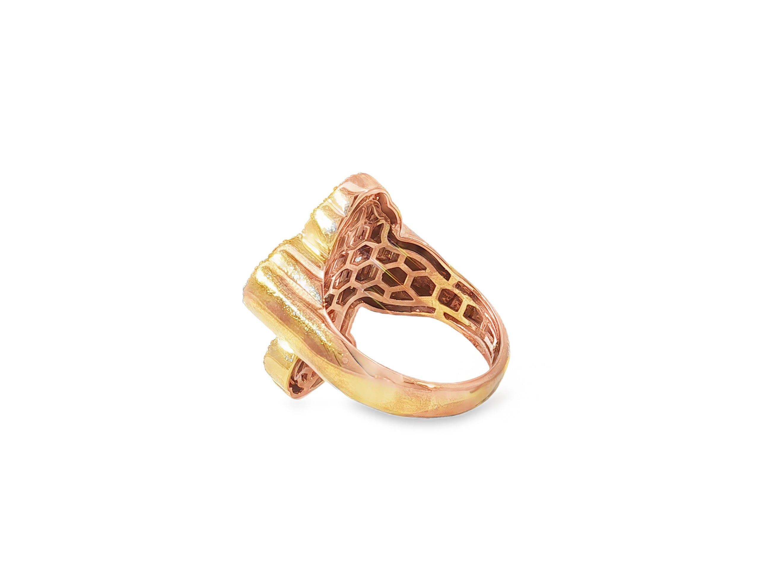 10k Gold Diamond Clover - Shape Ring with Baguette & Round Accents 2.28ct - AVI THE JEWELER