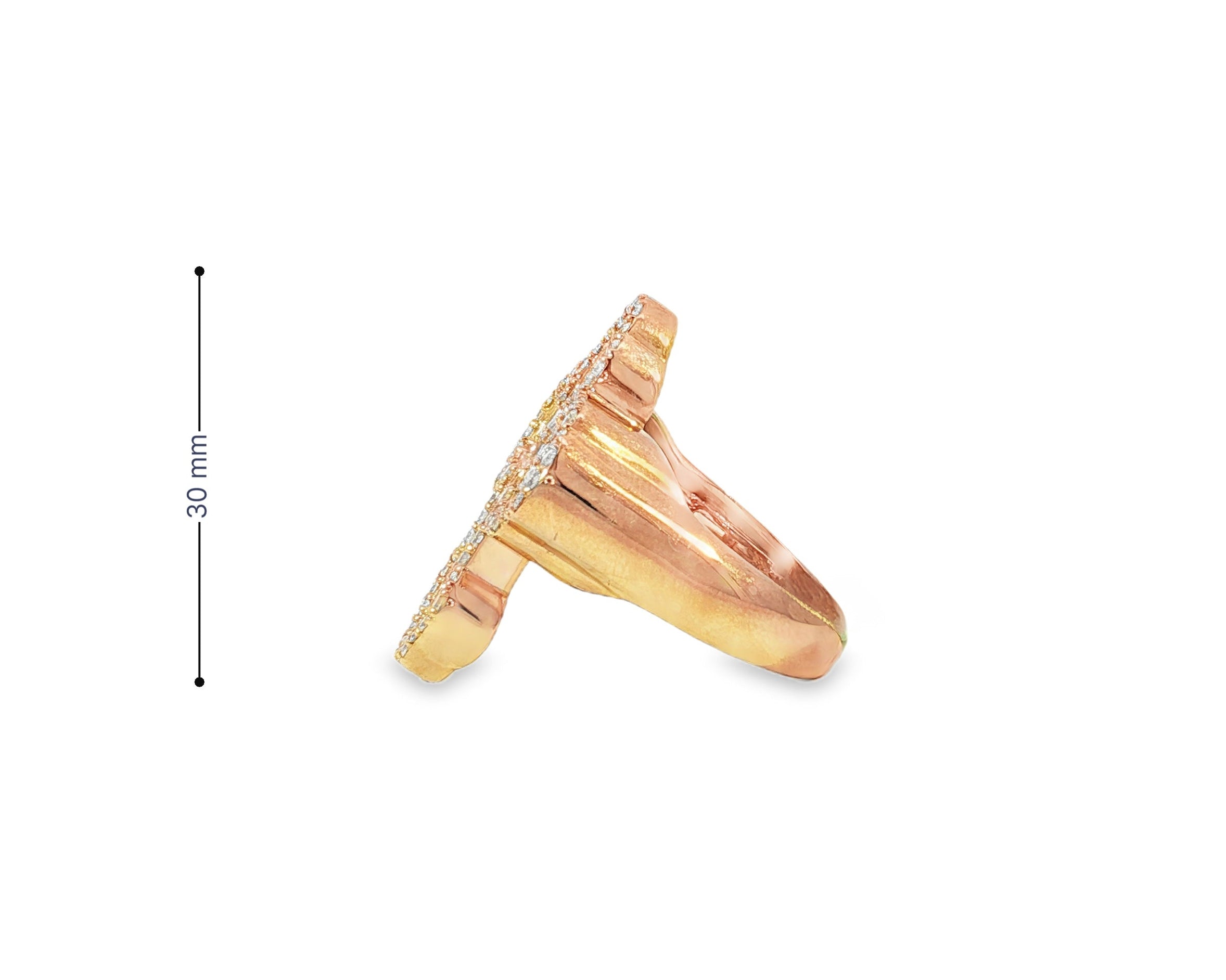 10k Gold Diamond Clover - Shape Ring with Baguette & Round Accents 2.28ct - AVI THE JEWELER