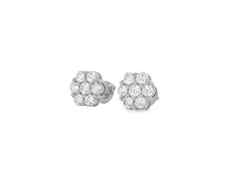10k Gold Diamond Cluster Earrings with Round Brilliant Cut [0.25ct – 1.50ct]