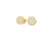 10k Gold Diamond Cluster Earrings with Round Brilliant Cut [0.25ct – 1.50ct]