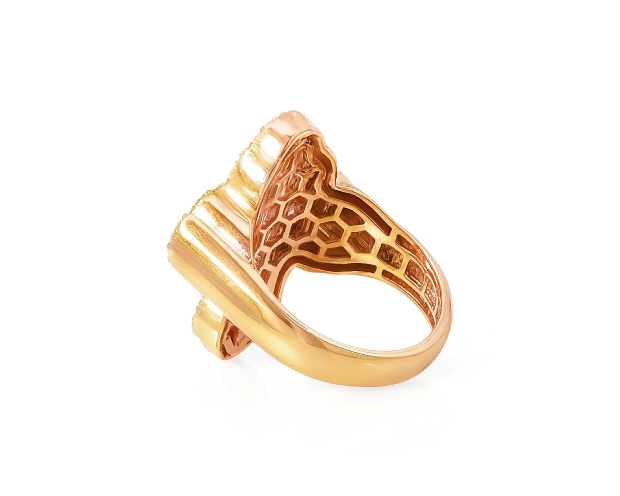 10k Gold Diamond Cross-Shape Ring with Baguette & Round Accents 2.28ct – lifestyle 1409