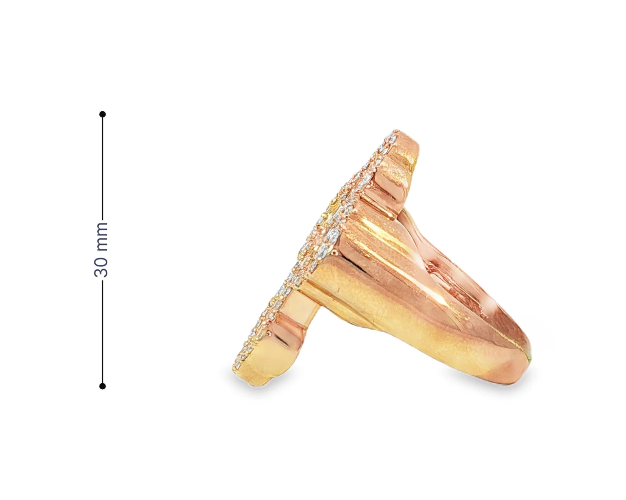 10k Gold Diamond Cross-Shape Ring with Baguette & Round Accents 2.28ct – lifestyle 3026