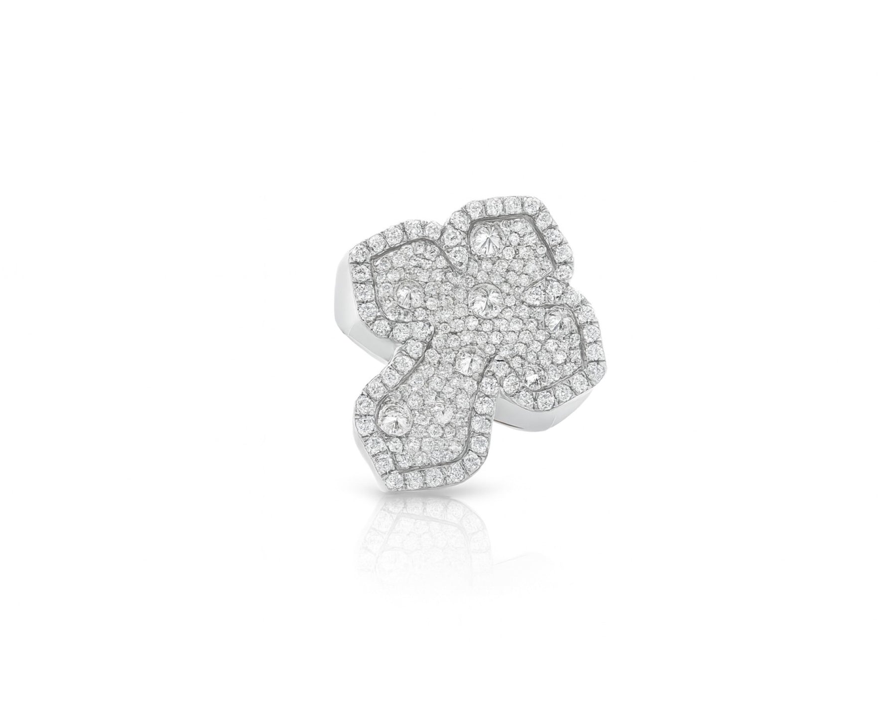 10k Gold Diamond Crucifix Ring with Pavé Round Accents 2.25ct – lifestyle 1353