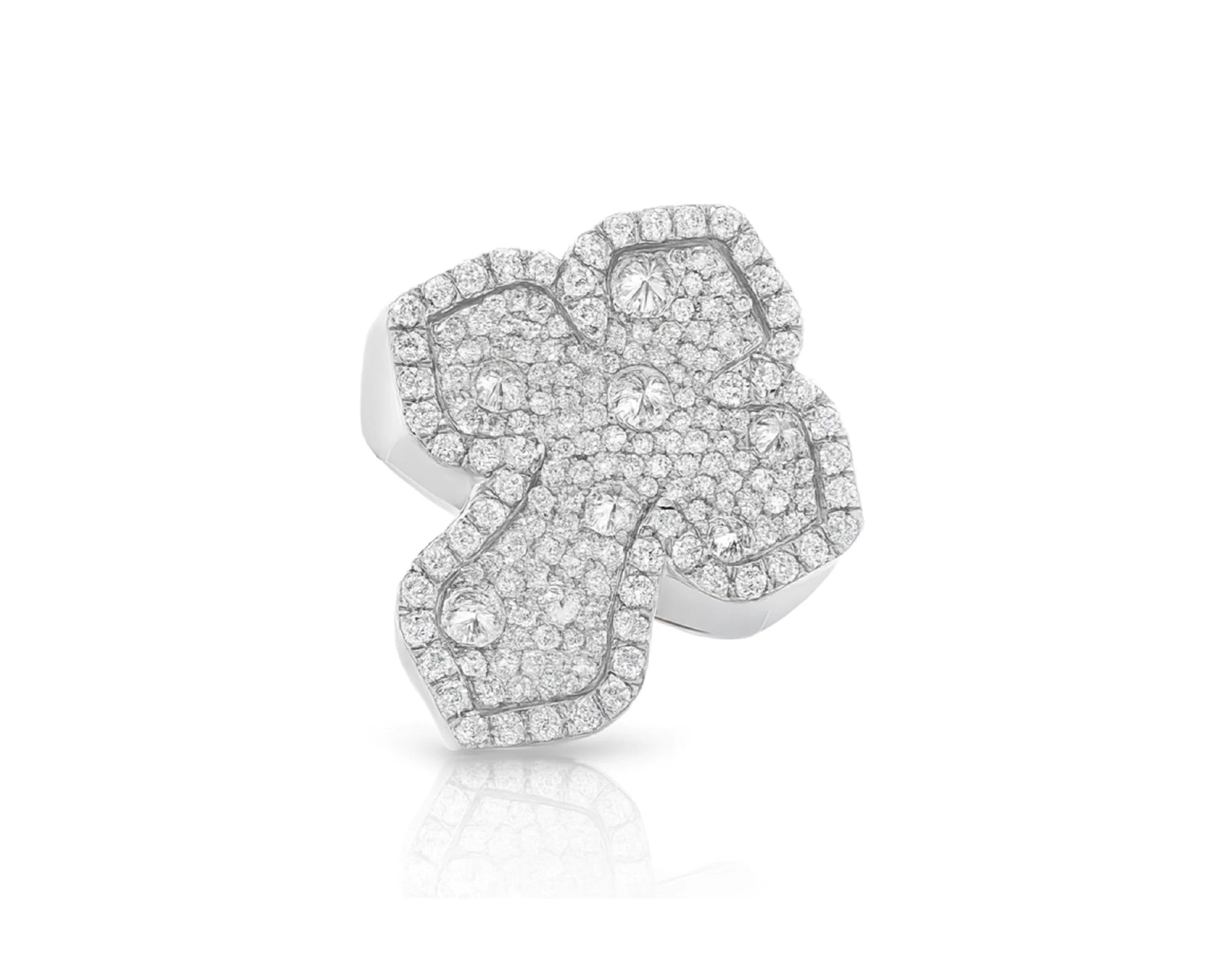 10k Gold Diamond Crucifix Ring with Pavé Round Accents 2.25ct – lifestyle 1353