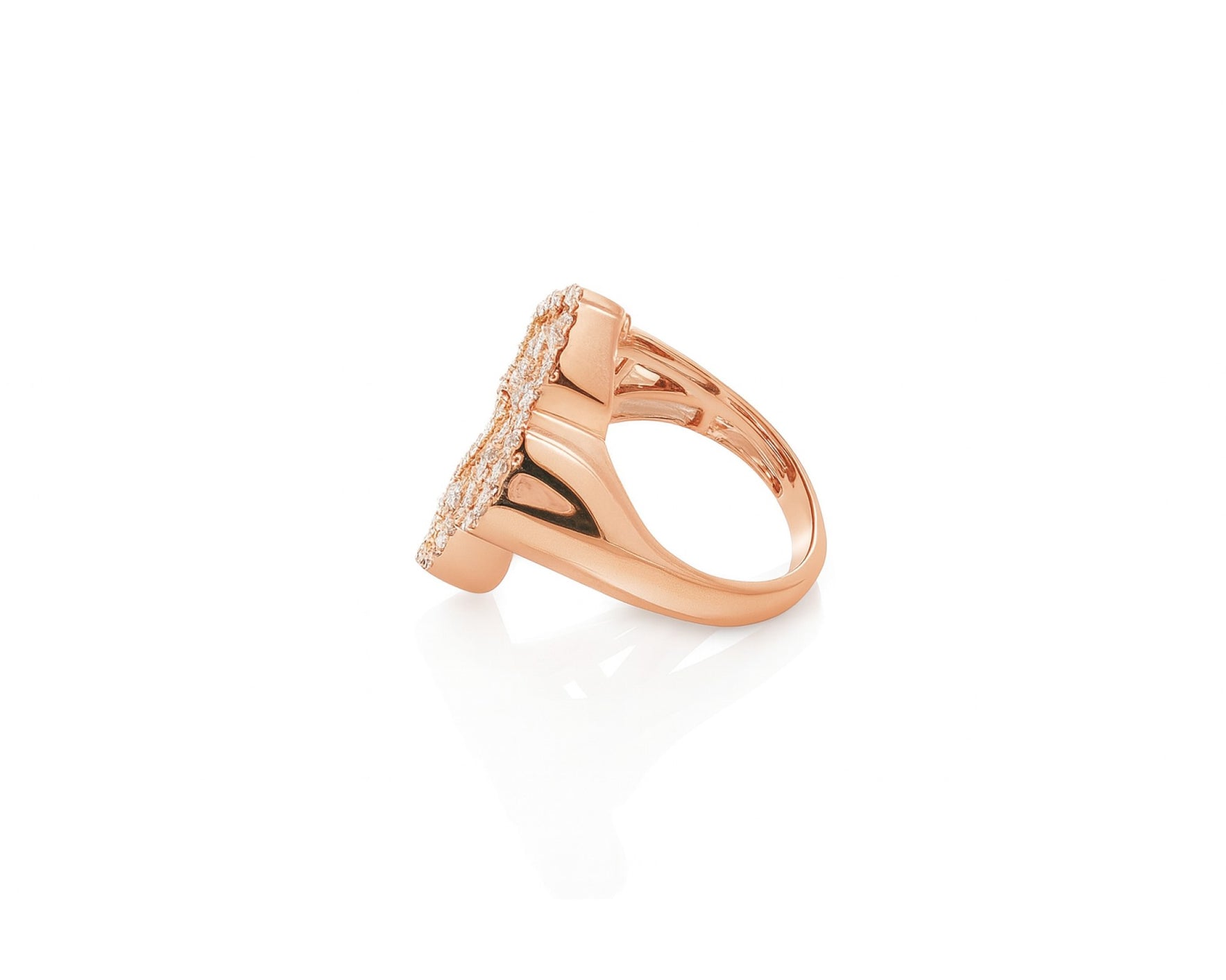 10k Gold Diamond Crucifix Ring with Pavé Round Accents 2.25ct – lifestyle 1354