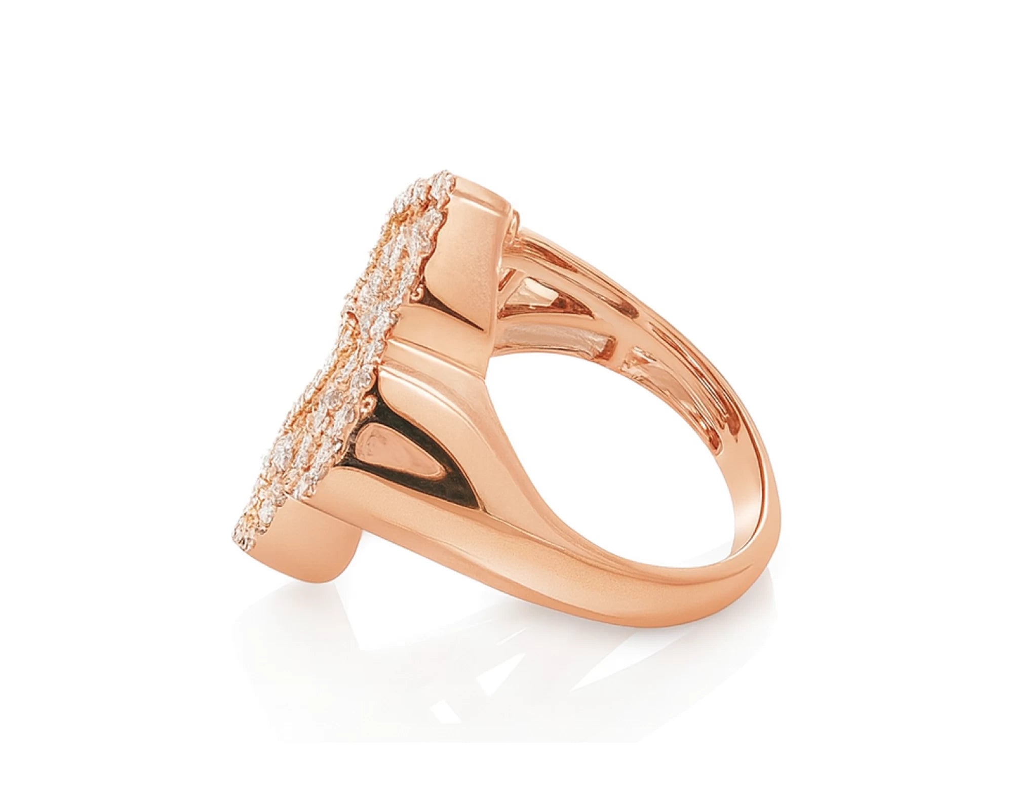 10k Gold Diamond Crucifix Ring with Pavé Round Accents 2.25ct – lifestyle 1354