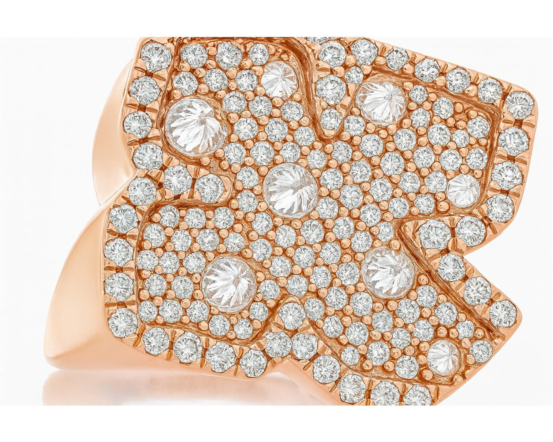10k Gold Diamond Crucifix Ring with Pavé Round Accents 2.25ct – lifestyle 1356